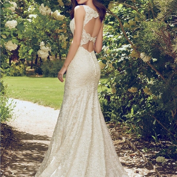 Maggie Sottero/Rebecca Ingram “Hope” Elegant Lace Backless Gown - Picture 1 of 5